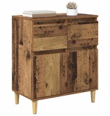 VidaXL Dressoir met lade Oud Hout 60 x 35 x 70 cm Bewerkt hout