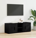 VidaXL TV-kast Zwart Eiken 100 x 31,5 x 35 cm Bewerkt hout