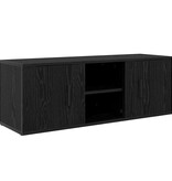 VidaXL TV-kast Zwart Eiken 100 x 31,5 x 35 cm Bewerkt hout