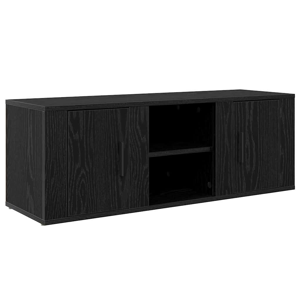 VidaXL TV-kast Zwart Eiken 100 x 31,5 x 35 cm Bewerkt hout