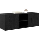 VidaXL TV-kast Zwart Eiken 100 x 31,5 x 35 cm Bewerkt hout