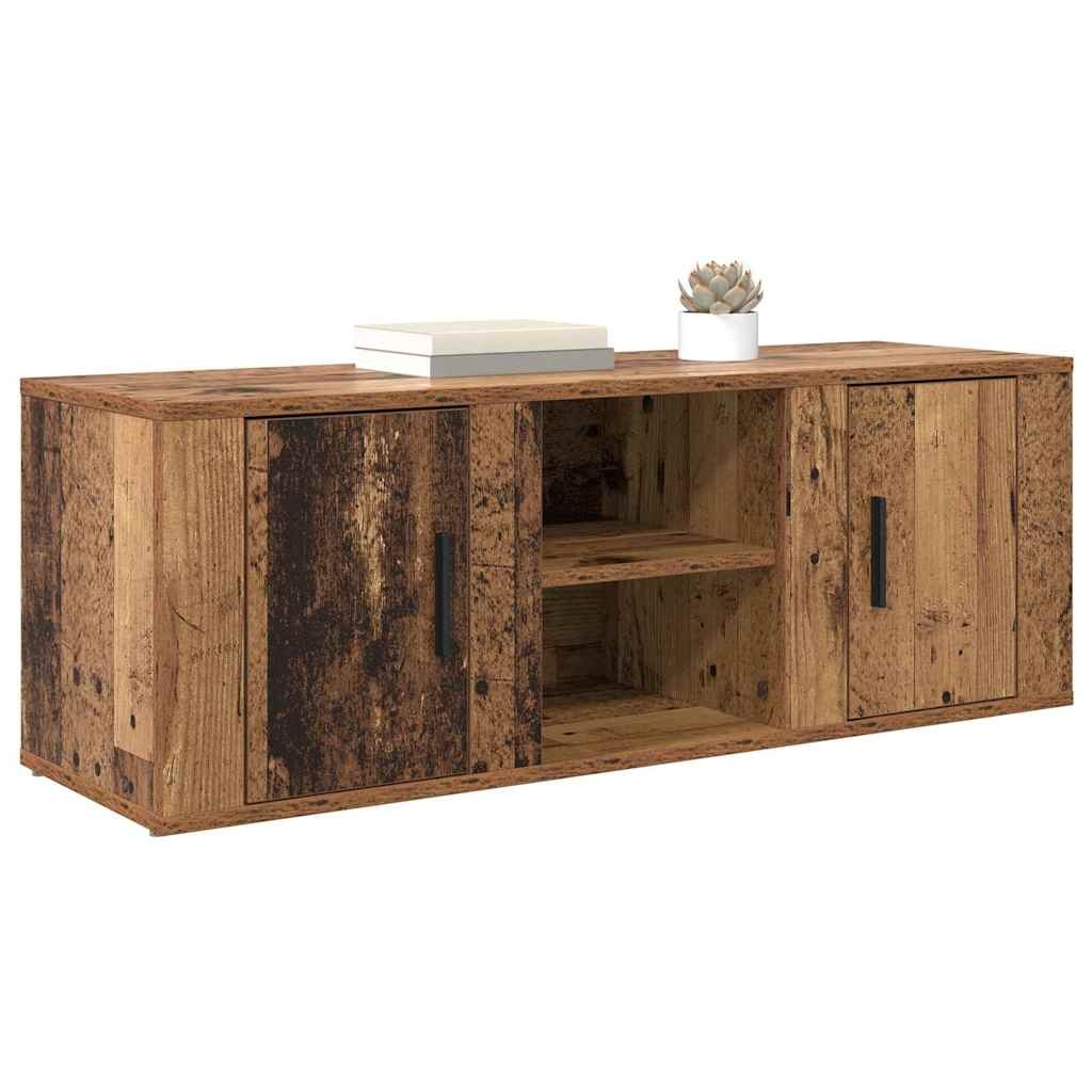 VidaXL TV-kast Oud Hout 100 x 31,5 x 35 cm Bewerkt hout