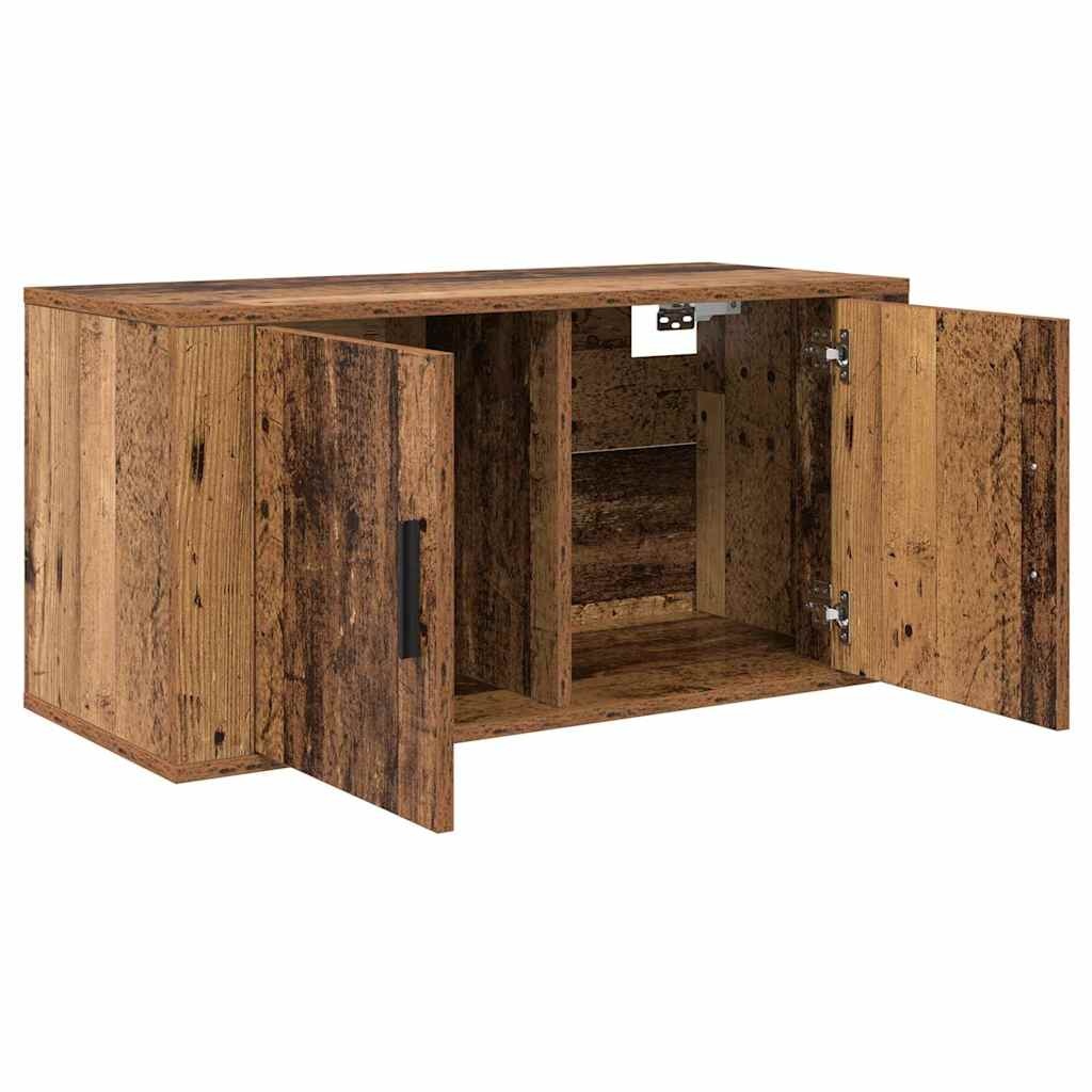 VidaXL Wandgemonteerde TV-kast Oud hout 80 x 34.5 x 40 cm Bewerkt hout