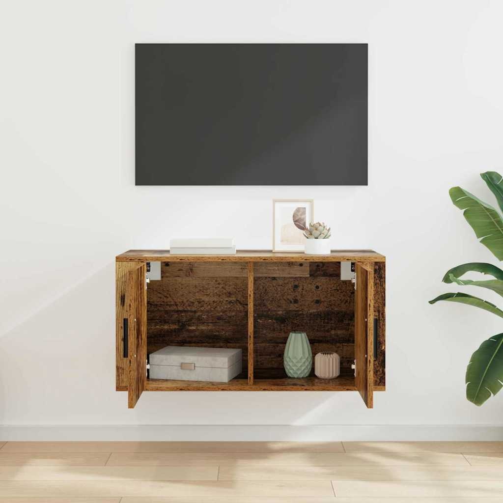 VidaXL Wandgemonteerde TV-kast Oud hout 80 x 34.5 x 40 cm Bewerkt hout