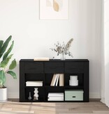 VidaXL Dressoir met lade Zwart Eiken 100 x 30 x 59,5 cm Bewerkt hout