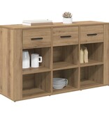 VidaXL Dressoir met lade Artisan Eiken 100 x 30 x 59,5 cm Bewerkt hout