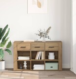 VidaXL Dressoir met lade Artisan Eiken 100 x 30 x 59,5 cm Bewerkt hout