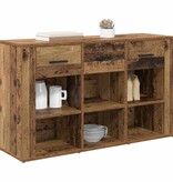VidaXL Dressoir met lade Oud Hout 100 x 30 x 59,5 cm Bewerkt hout