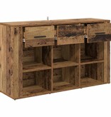 VidaXL Dressoir met lade Oud Hout 100 x 30 x 59,5 cm Bewerkt hout