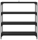 VidaXL Boekenkast Zwart Eiken 100 x 33 x 100 cm