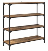 VidaXL Boekenkast Oud Hout 100 x 33 x 100 cm Gemonteerd hout en ijzer