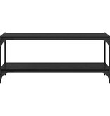 VidaXL TV-kast Zwart Eiken 100x33x41cm Gemonteerd hout en ijzer