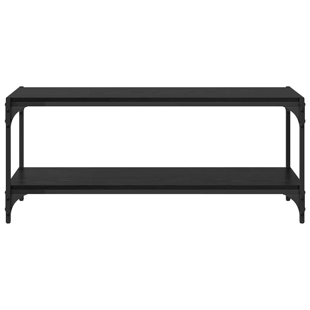 VidaXL TV-kast Zwart Eiken 100x33x41cm Gemonteerd hout en ijzer