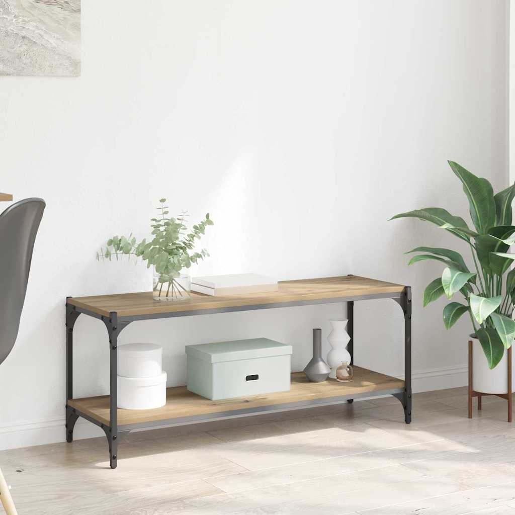 VidaXL TV-kast Artisan Eiken 100x33x41cm Gemonteerd hout en ijzer