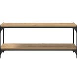 VidaXL TV-kast Artisan Eiken 100x33x41cm Gemonteerd hout en ijzer