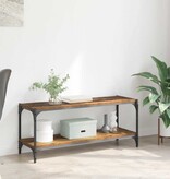 VidaXL TV-kast Oud Hout 100x33x41cm Gemonteerd hout en ijzer