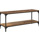 VidaXL TV-kast Oud Hout 100x33x41cm Gemonteerd hout en ijzer