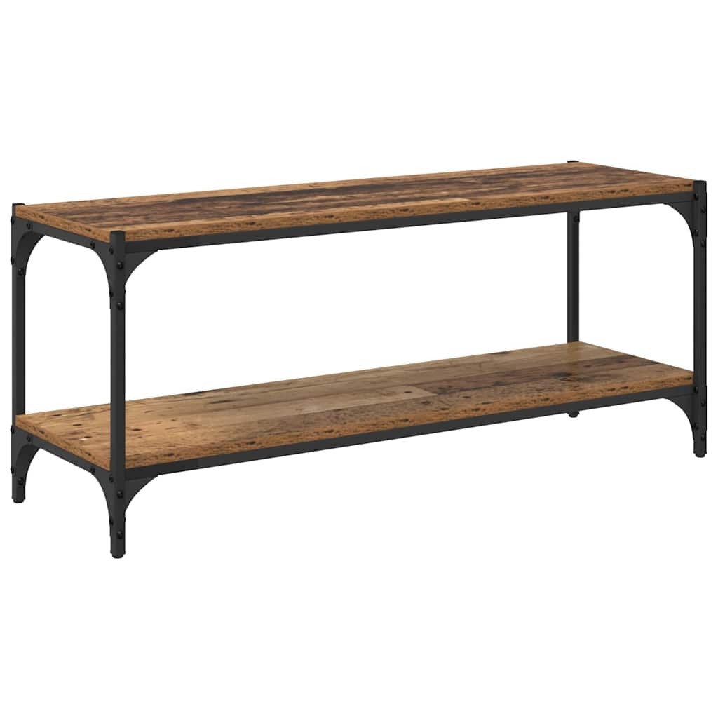 VidaXL TV-kast Oud Hout 100x33x41cm Gemonteerd hout en ijzer