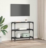 VidaXL Boekenkast Zwart Eiken 80 x 33 x 70,5 cm