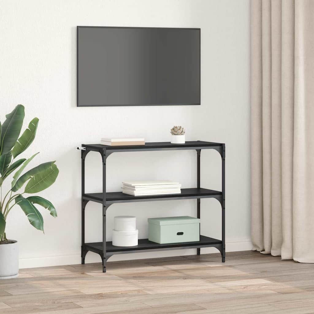 VidaXL Boekenkast Zwart Eiken 80 x 33 x 70,5 cm