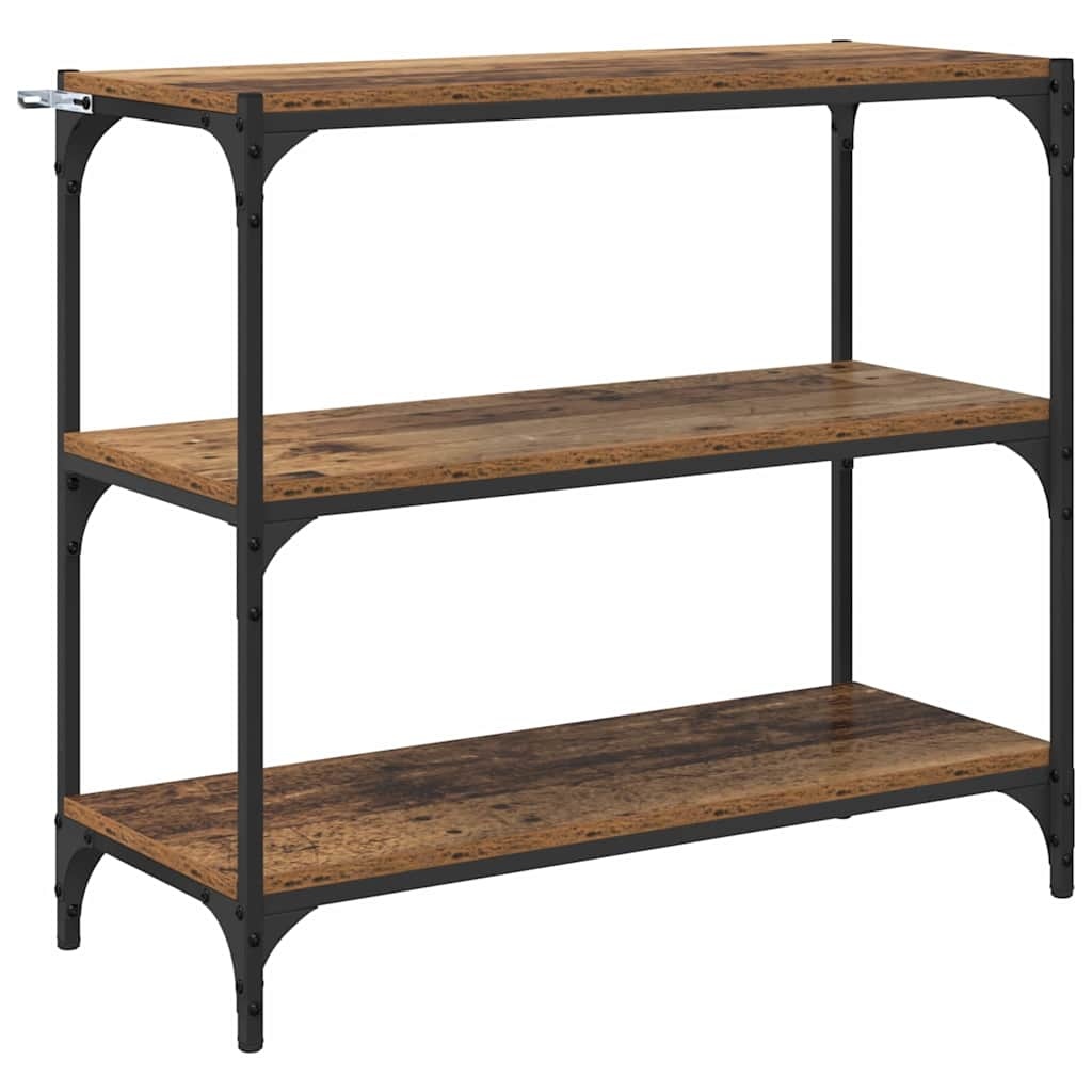 VidaXL Boekenkast Oud Hout 80 x 33 x 70,5 cm Gemonteerd hout en ijzer