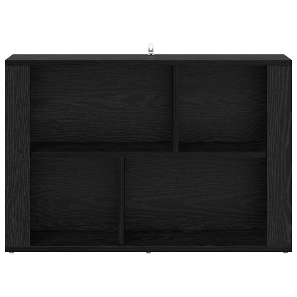 VidaXL Dressoir Zwart Eiken 80 x 30 x 53 cm Bewerkt hout