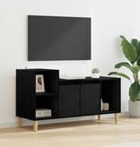 VidaXL TV-kast Zwart Eiken 100 x 35 x 55 cm Bewerkt hout