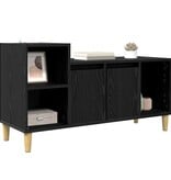 VidaXL TV-kast Zwart Eiken 100 x 35 x 55 cm Bewerkt hout