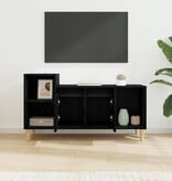 VidaXL TV-kast Zwart Eiken 100 x 35 x 55 cm Bewerkt hout