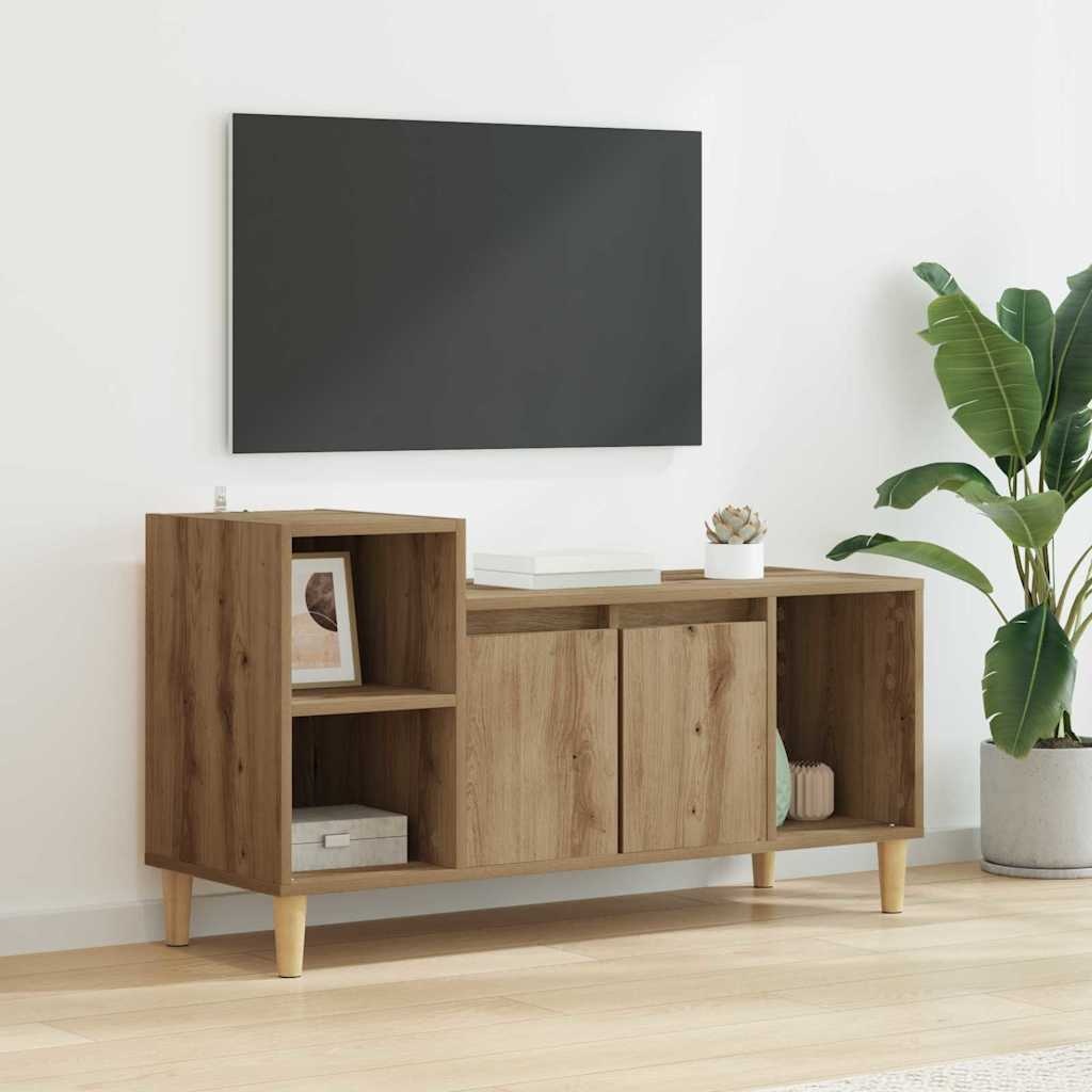 VidaXL TV-kast Artisan Eiken 100 x 35 x 55 cm Bewerkt hout