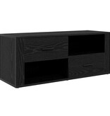 VidaXL TV-kast met lade Zwart Eiken 100 x 35 x 40 cm Bewerkt hout