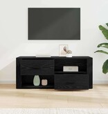 VidaXL TV-kast met lade Zwart Eiken 100 x 35 x 40 cm Bewerkt hout