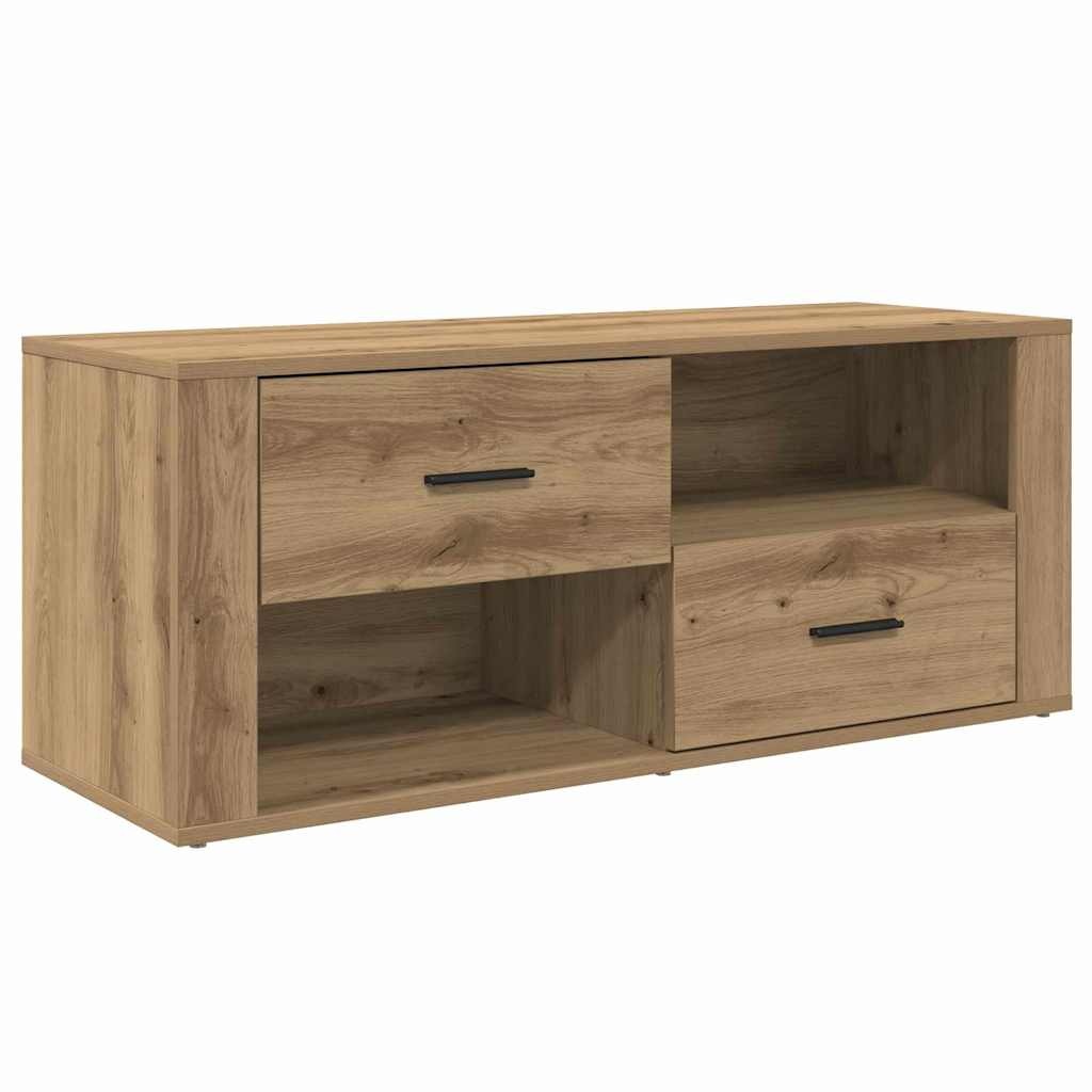 VidaXL TV-kast met lade Artisan Eiken 100 x 35 x 40 cm Bewerkt hout