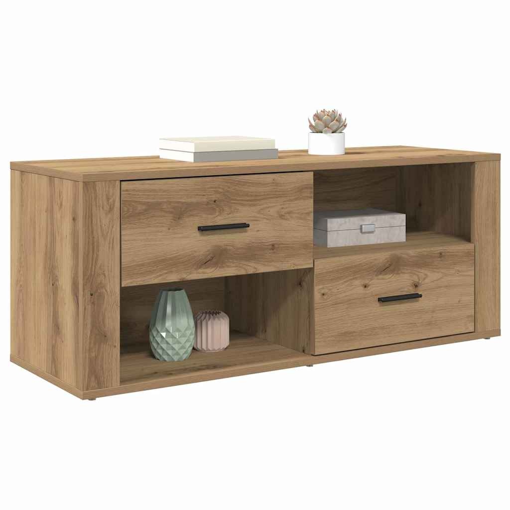 VidaXL TV-kast met lade Artisan Eiken 100 x 35 x 40 cm Bewerkt hout