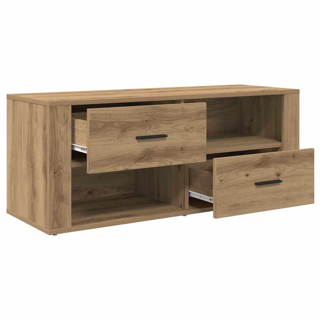 VidaXL TV-kast met lade Artisan Eiken 100 x 35 x 40 cm Bewerkt hout
