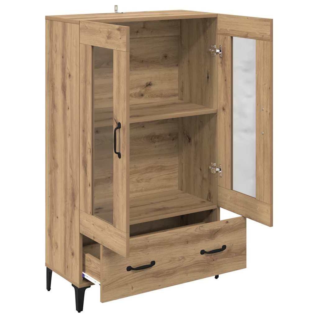 VidaXL Highboard met lade Artisan Eiken 70 x 31 x 115 cm