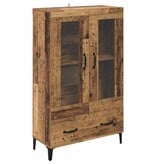 VidaXL Highboard Oud Hout 70 x 31 x 115 cm Gemonteerd hout en ijzer