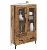 VidaXL Highboard Oud Hout 70 x 31 x 115 cm Gemonteerd hout en ijzer