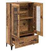 VidaXL Highboard Oud Hout 70 x 31 x 115 cm Gemonteerd hout en ijzer