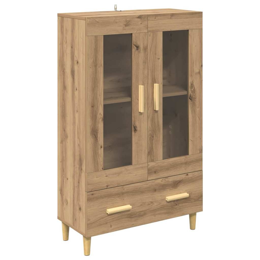 VidaXL Highboard met lade Artisan Eiken 70 x 31 x 115 cm Bewerkt hout