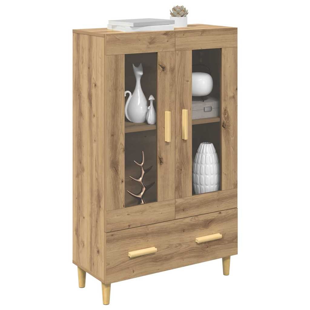 VidaXL Highboard met lade Artisan Eiken 70 x 31 x 115 cm Bewerkt hout