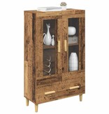 VidaXL Highboard met lade Oud Hout 70 x 31 x 115 cm Bewerkt hout