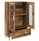 VidaXL Highboard met lade Oud Hout 70 x 31 x 115 cm Bewerkt hout
