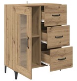 VidaXL Dressoir met lade Artisan Eiken 69,5 x 34 x 90 cm
