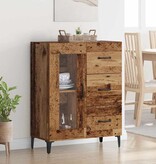 VidaXL Dressoir Oud Hout 69,5 x 34 x 90 cm Gemonteerd hout en ijzer