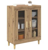 VidaXL Dressoir Artisan Eiken 69,5 x 34 x 90 cm Bewerkt hout