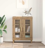 VidaXL Dressoir Artisan Eiken 69,5 x 34 x 90 cm Bewerkt hout