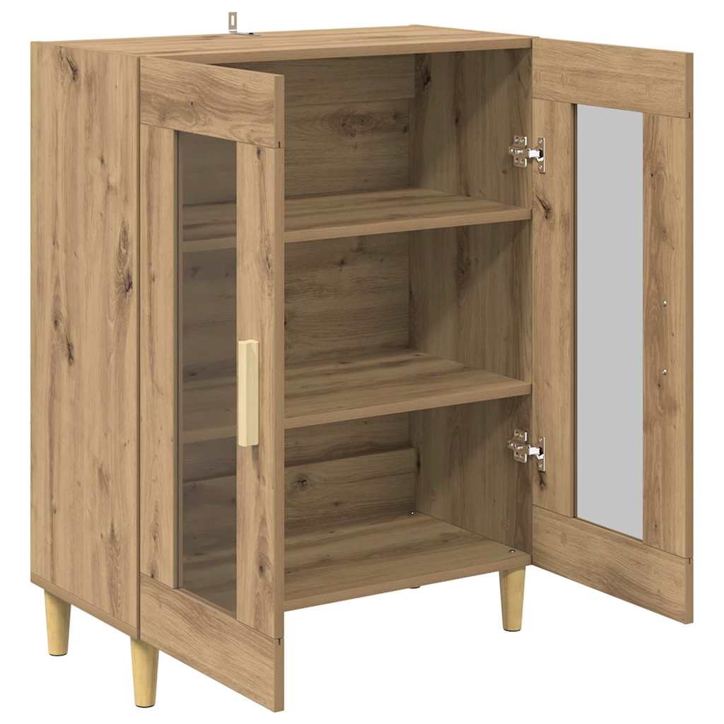 VidaXL Dressoir Artisan Eiken 69,5 x 34 x 90 cm Bewerkt hout