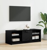 VidaXL TV-kast Zwart Eiken 102 x 35 x 36,5 cm Bewerkt hout
