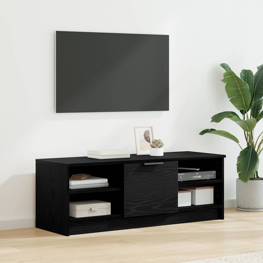 VidaXL TV-kast Zwart Eiken 102 x 35 x 36,5 cm Bewerkt hout